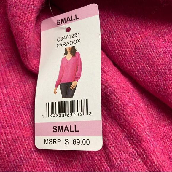 VINCE CAMUTO Women’s Pink Sweater V-Neck New Without Tags Size Small - Picture 7 of 11